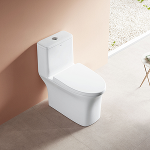 Inodoro de una pieza Arrow, alargado, de cerámica blanca, con sifón de chorro autolimpiante y doble descarga, diseño moderno de Foshan para uso en baño. - Product Image 5