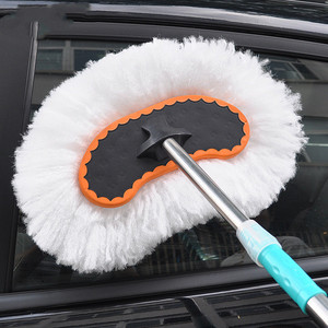 Car Wash <b>Mop</b> Milk Silk Soft Bristle Extended Handle Car <b>Cleaning</b> Tool - Product Image 1