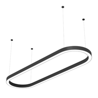Luminaire suspendu LED moderne personnalisé en aluminium, profil incurvé unique, pour bureau, supermarché, dimmable