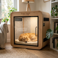 Cabine insonorisée de luxe pour animaux de compagnie, climatisée et à réduction de bruit