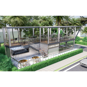 Contenedor para exteriores Cafetería Conteneur Kiosque 20 pies Casa prefabricada Kit Bar Contenedor móvil Prefabricado Cabaña al aire libre para restaurante - Product Image 1