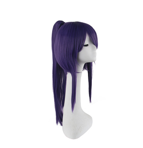Premium Kazuma Soma A3 parrucca Cosplay lunga lavanda viola capelli con coda di cavallo per gli uomini sintetica Cosplay parrucca - Product Image 2