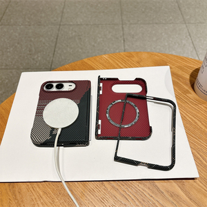 Étuis de téléphone portable magnétiques à motif carbone pour iPhone DUO, coque arrière rigide en PC - Product Image 3