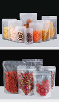 Sachet Doypack Personnalisé Mat Transparent en PET Anti-Odeur avec Fermeture Éclair pour Biscuits, Épices et Emballage Alimentaire