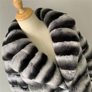 Abrigo de piel de conejo auténtica de China para mujer, abrigo de piel de conejo Rex, <span class=keywords><strong>Chinchilla</strong></span>, Popular, venta al por mayor - Product Image 2