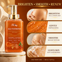 Gel Douche au Glutathion Marque Blanche avec Niacinamide, Exfoliant Corporel pour Peaux Foncées, Vente en Gros