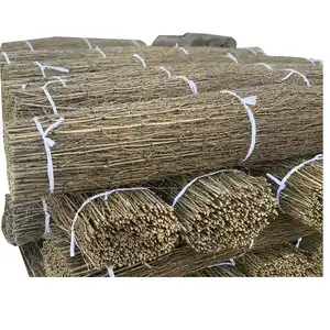 Дешевый сухой на заказ открытый коричневый фермерский бамбуковый забор с ветками вереска