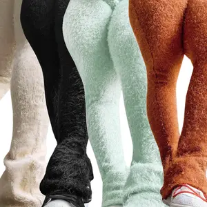 CUTENOVA 23 pt101708 2023 autunno e inverno popolare solido composito Cashmere pantaloni impilati per le donne donne pantaloni svasati