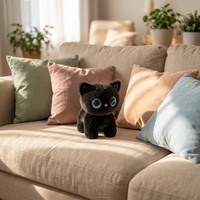 Peluche chat parlant intelligent IA - Robot éducatif et divertissant avec retour émotionnel interactif pour cadeau d'enfant