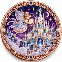 Pièce de monnaie personnalisée 1oz en cuivre pur 999, motif Fée des Dents, relief 3D, impression UV, objet de collection, souvenir commémoratif, cadeau