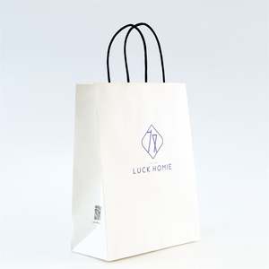 Bolsas de Papel Kraft Personalizadas KM, Bolsas Blancas para Llevar Comida y Leche de Restaurante - Product Image 1