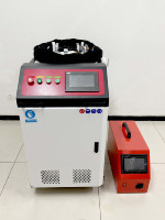 Mesin las Laser serat genggam portabel, untuk logam besi tahan karat 1000W 1500W 2000W 3000W