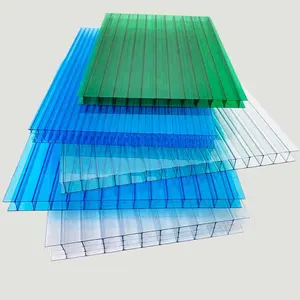 Hot Sale 4mm 6 mm Greenhouse Clear Twin Wall Polycarbonate Hollow Sunlight Sheet