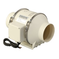 10 pouces 120mm 2 vitesses Silence Grow Inline Duct Extractor Hf Standard Wall Window Mounted Inline Fan