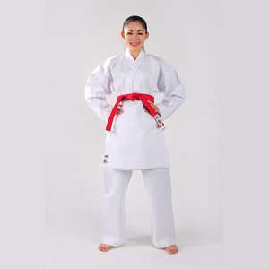 100% Kyokushinkai Karate <span class=keywords><strong>Dogi</strong></span> Dobok Kimono in tessuto Kimono Gi uniforme da Karate in tessuto con colori vivaci fabbricati abbigliamento per arti marziali - Product Image 5