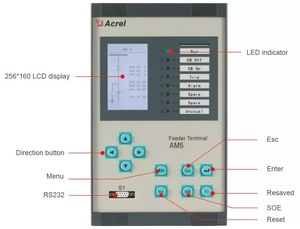 AM5 Medium-voltage Protection <strong>Relay</strong> With Over Current <strong>Idmt</strong> Earth Fault Overload RS485 - Product Image 2