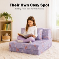 Canapé-lit modulaire moderne en mousse pliable pour enfants, imprimé papillon, en peluche, pour chambre d'enfant, salle de jeux, crèche