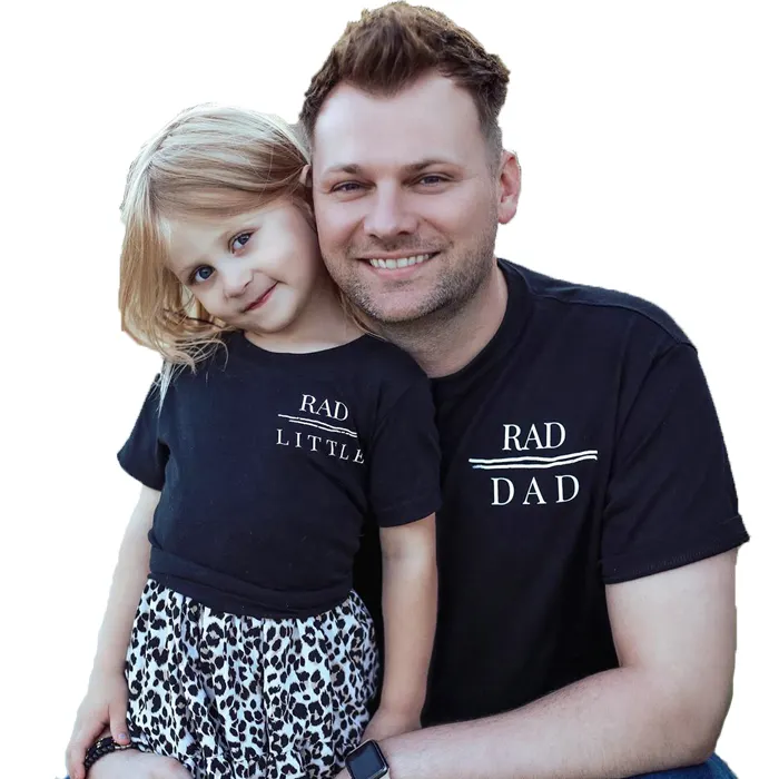 Familien kleidung Set, Familien kleidung Papa und Kinder Kleidung Familie T-Shirt Mode druck lässig Baumwolle Eltern-Kind Kleidung Anzug