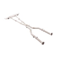 Sistem Knalpot Mid Catback Stainless Steel 1.5mm Poles Cermin untuk Lexus LC500h 5.0