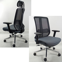 Chaise de bureau moderne à dossier haut en maille, réglable, avec appui-tête pivotant - Chaise de secrétaire pour ordinateur, vente chaude