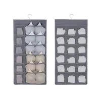 Sac de rangement mural pliable double face en tissu non tissé pour sous-vêtements, chaussettes, bijoux, parfait pour la maison