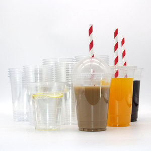 Bicchieri in Plastica PET Trasparente all'Ingrosso con Coperchi Usa e Getta con Slot per Cannuccia per Bevande Fredde Frappè Caffè Ghiacciato - Product Image 2