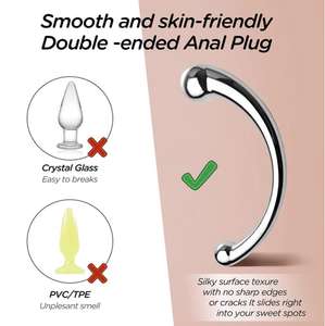 <span class=keywords><strong>Double</strong></span> Ended Aço Inoxidável <span class=keywords><strong>Butt</strong></span> <span class=keywords><strong>Plug</strong></span> Pure Metal Penis P-Spot Estimulador Anal <span class=keywords><strong>Plug</strong></span> Dildo Sex Toy para Homens Mulher Adulto Produtos % - Product Image 3