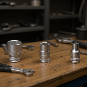 Fervi Polygonal <b>Socket</b> Wrench Normal Series <b>12</b> <b>Point</b> Chrome Vanadium Steel - Product Image 3