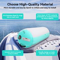 FBSPORT Pare-battages gonflables ajustables pour ponton et bateaux de petite taille, avec clips de fixation, tailles Socks, pour yachts et bateaux