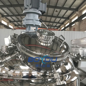 Mỹ phẩm kem dưỡng da áo khoác trộn Thiết bị bể cắt cao chân không nhũ hóa trộn homogenizer với khuấy - Product Image 5