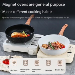 Sartén Multifuncional <span class=keywords><strong>de</strong></span> Acero Inoxidable <span class=keywords><strong>y</strong></span> Cerámica Antiadherente con Mango <span class=keywords><strong>de</strong></span> Madera, Apta para Gas e Inducción, Capacidad <span class=keywords><strong>de</strong></span> 3-4L, para Asar Carne en Casa - Product Image 4