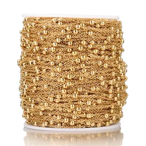 2024 Hot 18K mạ vàng làm DIY phụ kiện Rope Chain thép không gỉ đối với trang sức làm phụ kiện