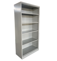 Armoire de rangement en métal, meuble de bureau, armoire de remplissage en acier, sans porte, 4 étagères réglables