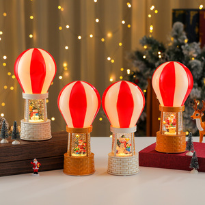 Nouvelle Décoration de Noël Créative en Forme de Montgolfière Musicale Remplie d'Eau avec Effet de Neige, Cadeau, Boîte à Musique, Lampe à Huile - Product Image 3