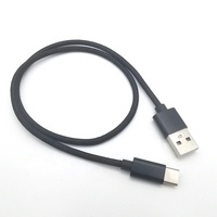 Kabel Data pengisi daya ponsel, USB Tipe C 1M 3A nilon kepang cepat