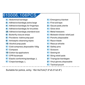 Amazon Vendedor Top Venta Al Por Mayor Accesorios Para El Coche Ecológico Ayuda Kit <span class=keywords><strong>De</strong></span> Emergencia <span class=keywords><strong>Botiquin</strong></span> <span class=keywords><strong>De</strong></span> Primeros Auxilios - Product Image 4