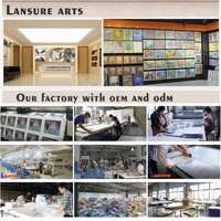 Kit de peinture au diamant 5D DIY LANSURE avec design de Noël personnalisé, perceuse carrée et ronde complète, pour enfants et adultes, cadeau, décoration de la maison