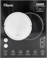 Robot Vacuum dan Mop, Robot Vacuum Cleaner G8000, Daya Hisap Kuat 2700Pa, Pengisian Otomatis, Cocok untuk Lantai Keras, Hitam
