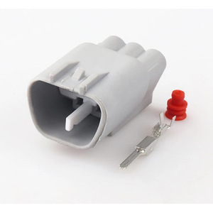 Conector Impermeable para Motor EV0 de 5 Pines, Gris, PBT, IP20, Terminación Macho y Hembra 6189 0504 6188 0327 - Product Image 1