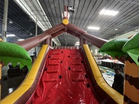Maison de rebond bon marché commerciale extérieure grand parcours d'obstacles gonflable thème de pirate gonflable obstacles de course gonflables avec piscine