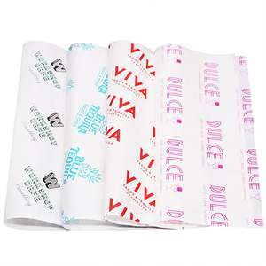 Papier d'emballage alimentaire anti-graisse personnalisé avec logo imprimé, résistant à l'huile et à la graisse, en papier sulfurisé vierge, impression offset, pâte de bois - Product Image 6