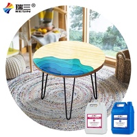 Résine époxy ultra-claire à faible viscosité pour le remplissage de tables en bois et la coulée artistique