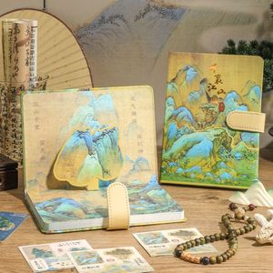 Chinese Style Creative Trends Diary <b>Gift</b> Box Set Thousand Miles Rivers Mountains Design Wireless Adhesive Day <b>Easter</b> - Product Image 4