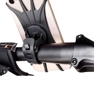 Support de téléphone pour vélo, réglable, rotation à 360 degrés, pour vélo de montagne, vélo électrique, moto, résine plastique noire - Product Image 4