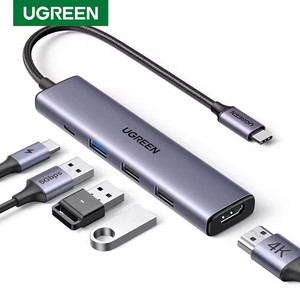 UGREEN CM478 Revodok 105, <span class=keywords><strong>Adaptador</strong></span> Multipuerto USB C 5 en 1, <span class=keywords><strong>HDMI</strong></span> 4K, Tipo C 3.1 a <span class=keywords><strong>HDMI</strong></span> 4K, SD, TF, PD 100W, para Macbook, <span class=keywords><strong>iPad</strong></span> - Product Image 1