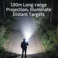 Lampe torche tactique SUPERFIRE C2 en alliage d'aluminium ultra-lumineuse 290LM rechargeable étanche avec charge Type-C portée de 180m