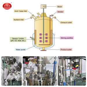 Sistemas de Biorreactores Industriales Piloto de 100L, 300L y 500L con Control Remoto Automático y Componentes Centrales del Motor - Product Image 5