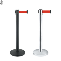 Barrière de contrôle de foule en acier inoxydable avec double ceinture rétractable pour la gestion des files d'attente
