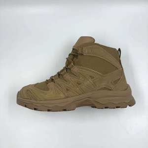 DF026 Outdoor Training Men Tactical <b>Hiking</b> <b>Boots</b> High Top Lace up Waterproof All Seasons Olive Green Plastic - Product Image 4