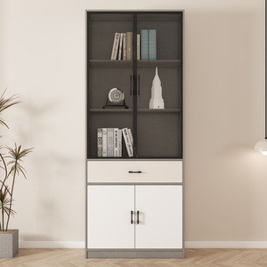 Design Student School <strong>White</strong> Office Luxury Wooden <strong>Bookcases</strong> 2-Doors <strong>Corner</strong> Children Bookshelf With Cabinet - Product Image 2